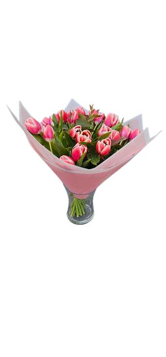 זר טוליפים ורוד אופטימי