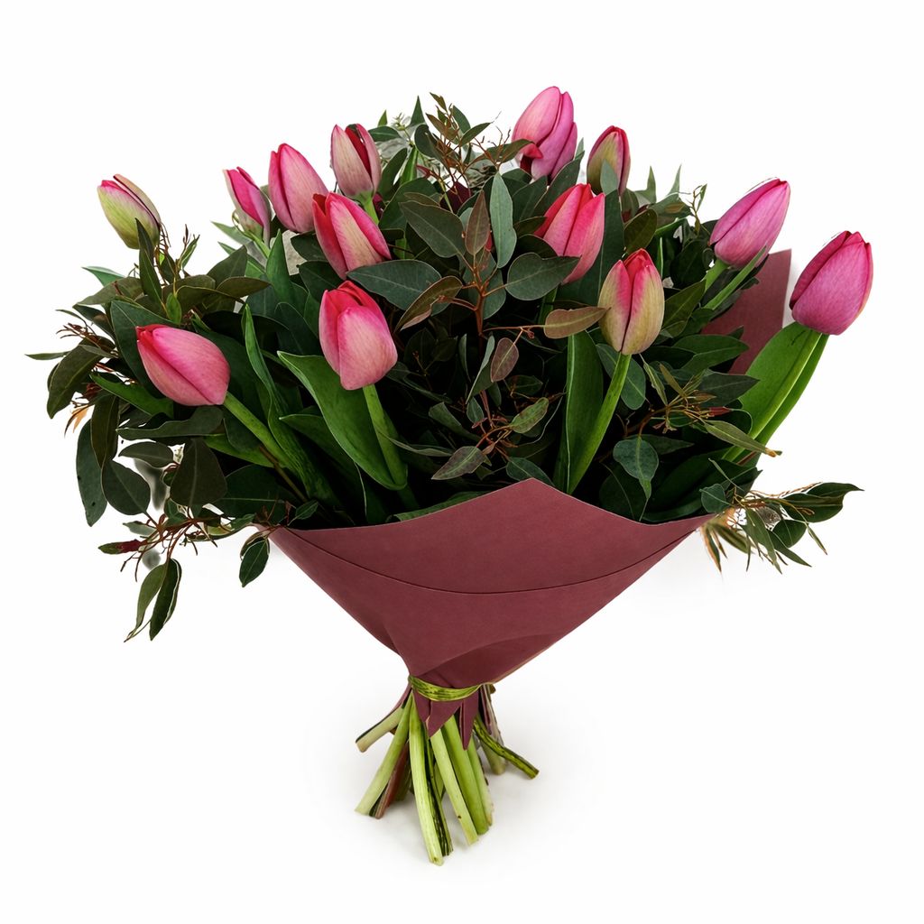 זר פרחים טוליפים לבבי