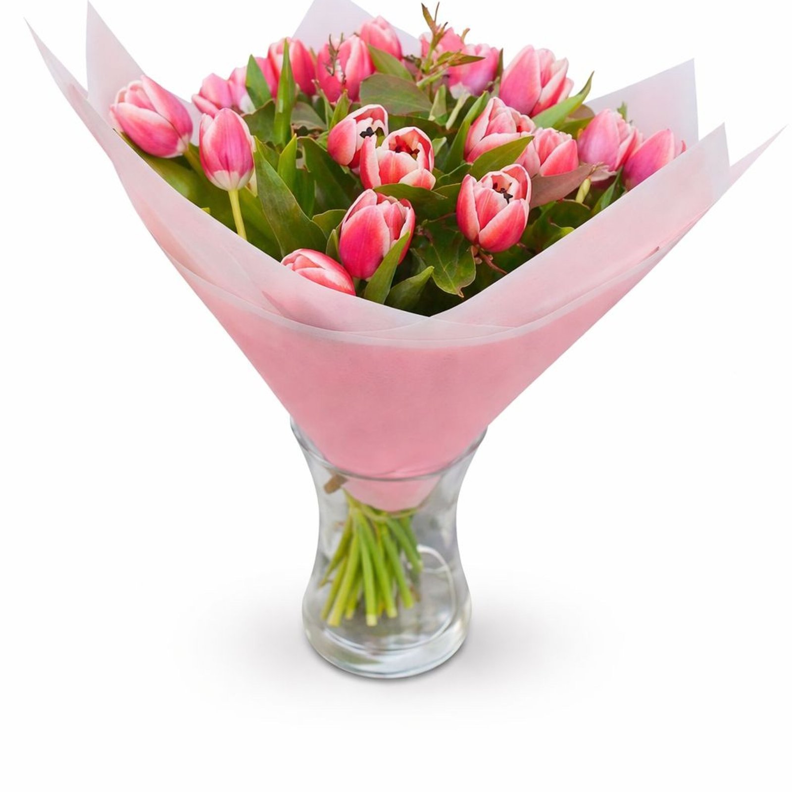 זר טוליפים ורוד אופטימי