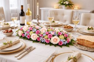 סידור מוארך ורוד לבן