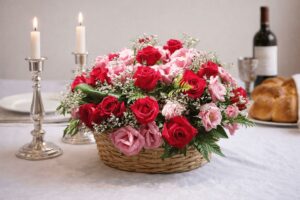 סידור פרחים חלום בורוד