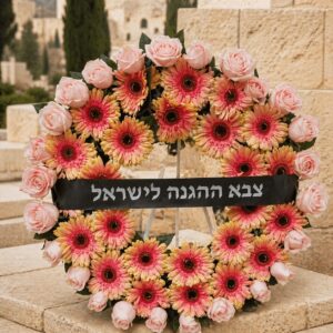 גלגל אבל יוקרתי מגרברות וורדים – משלוח בירושלים