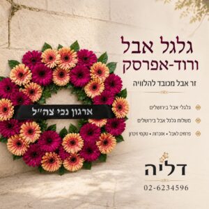 זר אבל ורוד-אפרסק מגרברות